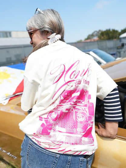 Model wearing Jeepney Tee back side
