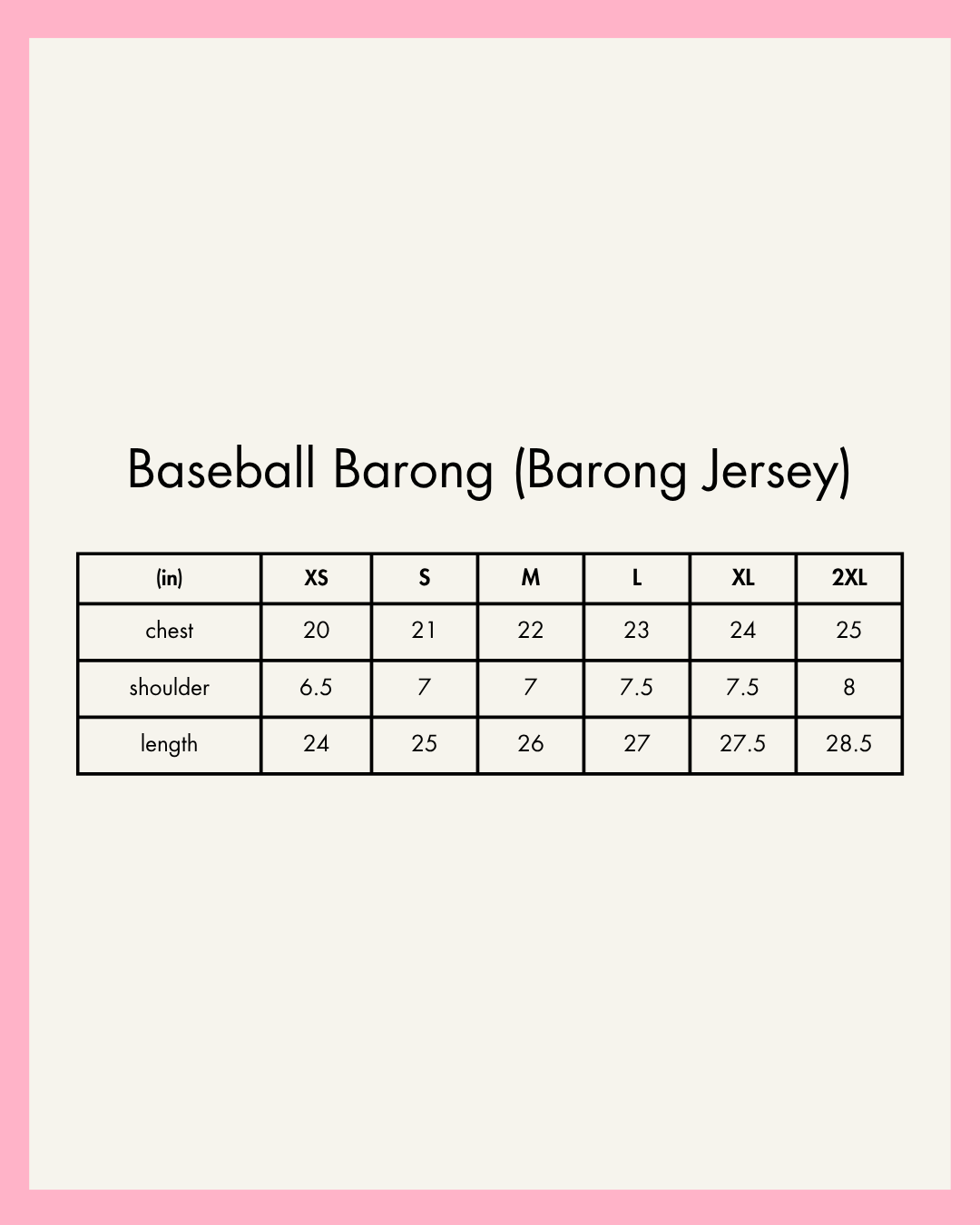 Baseball Barong (GENERAL ACCESS) - Kilig Ko