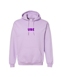 Purple hoodie with UBE text in the middle