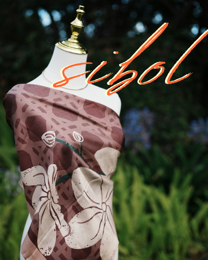 sibol scarf styled on mannequin